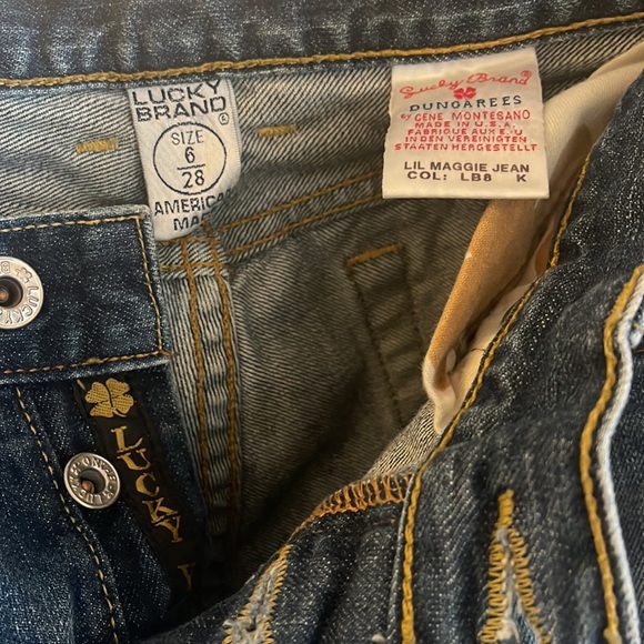 Beautiful Lucky brand dungarees with embroidery. Barely worn. - Picture 4 of 4